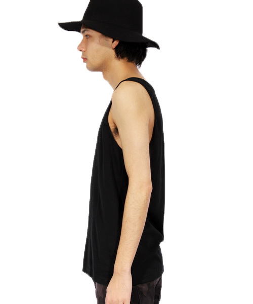 ８(eight)（エイト）の「無地 タンクトップ ノースリーブ 国産  （タンクトップ・メンズ・ブラック/ホワイト・LARGE/MEDIUM）」の5枚目の写真