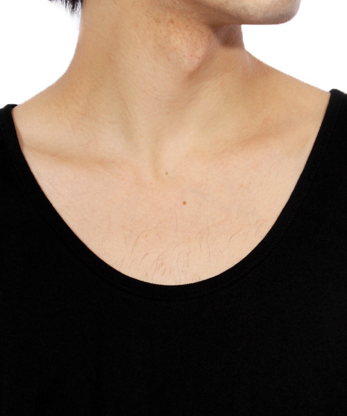 ８(eight)（エイト）の「無地 タンクトップ ノースリーブ 国産  （タンクトップ・メンズ・ブラック/ホワイト・LARGE/MEDIUM）」の13枚目の写真