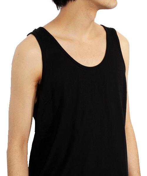 ８(eight)（エイト）の「無地 タンクトップ ノースリーブ 国産  （タンクトップ・メンズ・ブラック/ホワイト・LARGE/MEDIUM）」の14枚目の写真