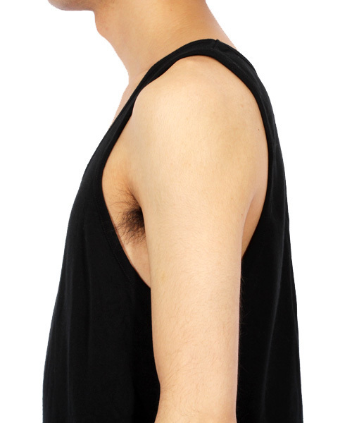 ８(eight)（エイト）の「無地 タンクトップ ノースリーブ 国産  （タンクトップ・メンズ・ブラック/ホワイト・LARGE/MEDIUM）」の18枚目の写真