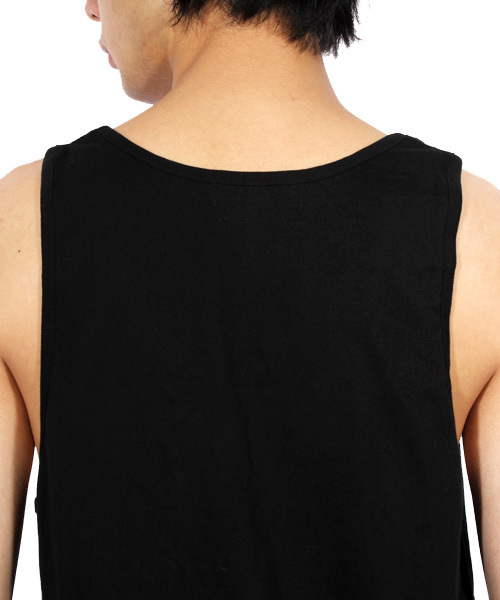 ８(eight)（エイト）の「無地 タンクトップ ノースリーブ 国産  （タンクトップ・メンズ・ブラック/ホワイト・LARGE/MEDIUM）」の8枚目の写真