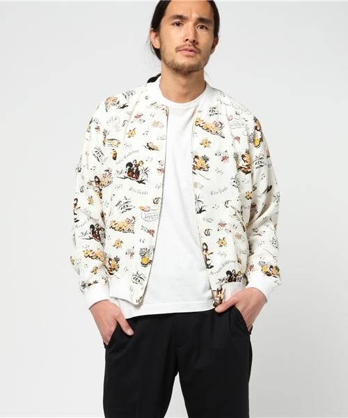 HYSTERIC GLAMOUR（ヒステリックグラマー）の「ISLAND FEVER総柄 スカジャン（スカジャン・メンズ・ホワイト系その他/ブルー系その他/ブラック系その他・SMALL/MEDIUM/LARGE）」の4枚目の写真