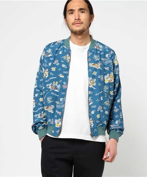 HYSTERIC GLAMOUR（ヒステリックグラマー）の「ISLAND FEVER総柄 スカジャン（スカジャン・メンズ・ホワイト系その他/ブルー系その他/ブラック系その他・SMALL/MEDIUM/LARGE）」の6枚目の写真