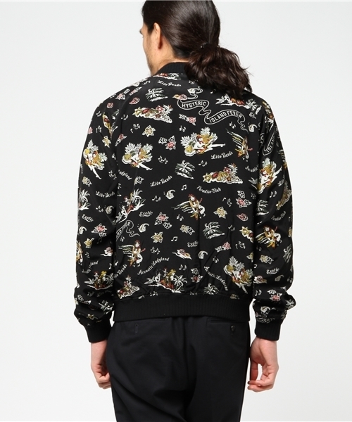 HYSTERIC GLAMOUR（ヒステリックグラマー）の「ISLAND FEVER総柄 スカジャン（スカジャン・メンズ・ホワイト系その他/ブルー系その他/ブラック系その他・SMALL/MEDIUM/LARGE）」の10枚目の写真