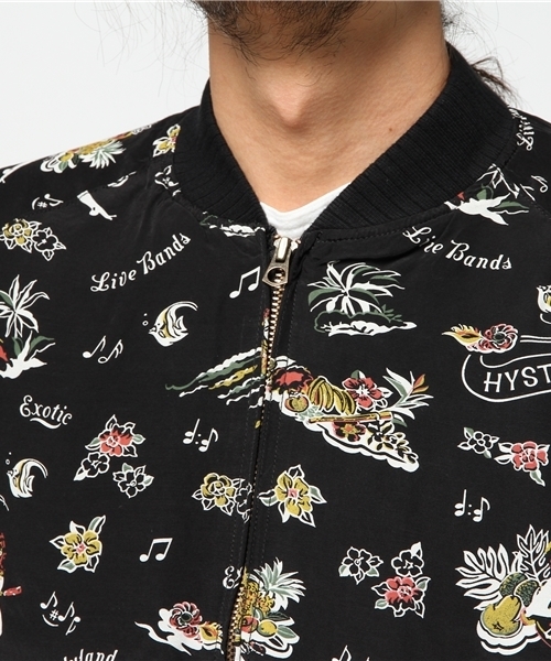 HYSTERIC GLAMOUR（ヒステリックグラマー）の「ISLAND FEVER総柄 スカジャン（スカジャン・メンズ・ホワイト系その他/ブルー系その他/ブラック系その他・SMALL/MEDIUM/LARGE）」の12枚目の写真