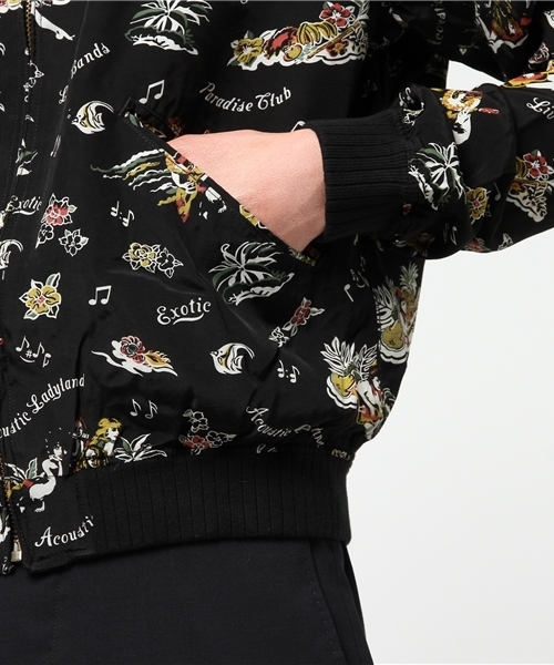 HYSTERIC GLAMOUR（ヒステリックグラマー）の「ISLAND FEVER総柄 スカジャン（スカジャン・メンズ・ホワイト系その他/ブルー系その他/ブラック系その他・SMALL/MEDIUM/LARGE）」の13枚目の写真