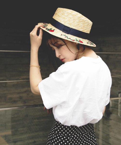 PLAIN CLOTHING（プレーンクロージング）の「麦わらHAT【PLAIN CLOTHING】（ハット・レディース・ベージュ・FREE）」の2枚目の写真
