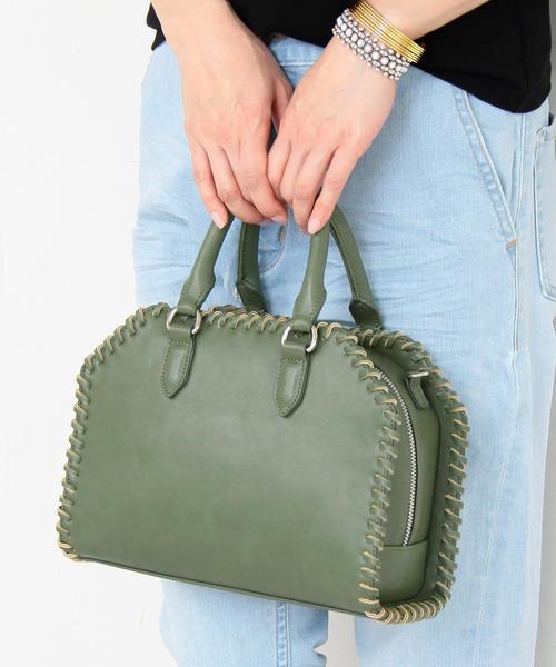 BEAUTY&YOUTH UNITED ARROWS（ビューティーアンドユースユナイテッドアローズ）の「BY∴ カガリミニボストンバッグ -2WAY- ◆（ボストンバッグ・レディース・ブラック/オリーブ・FREE）」の5枚目の写真