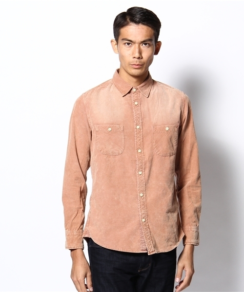 NANO universe（ナノユニバース）の「硫化染めCorduroySH  L/S（シャツ/ブラウス・メンズ・ベージュ/ブラウン/サーモンピンク/グレイッシュベージュ・MEDIUM/LARGE）」の4枚目の写真