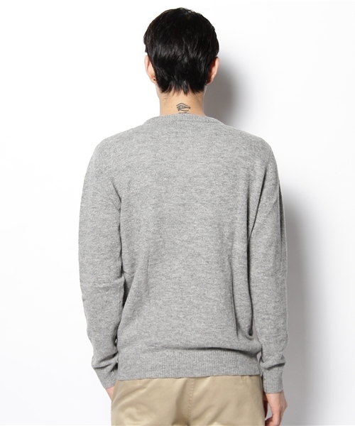 coen（コーエン）の「ラムウールVネックプルオーバー（ニット/セーター・メンズ・ピンク/レッド/ブラウン/ブラック/グレー/ターコイズブルー・LARGE/X-LARGE/SMALL/MEDIUM）」の8枚目の写真