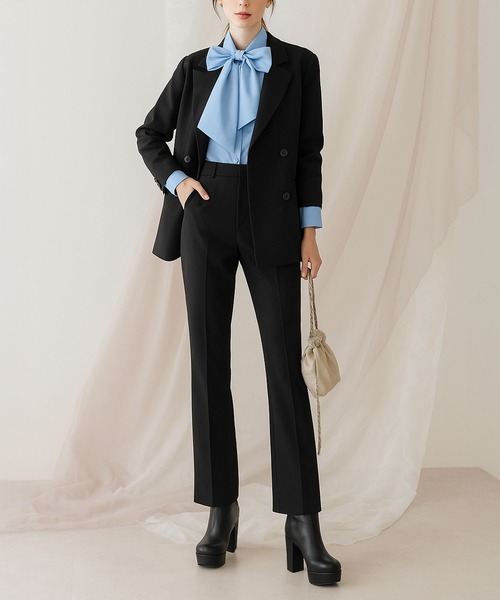 Newlyme（ニューリーミー）の「太ヒールシンプルショートブーツ（ブーツ・レディース・ブラック/ブラック系その他/ダークブラウン/ボルドー/モカ/ブルー/グレー/ブラウン系その他/ホワイト・21.5cm/24.0cm/23.0cm/23.5cm/22cm/22.5cm/25.5cm/25.0cm/24.5cm/24.5㎝/23.5㎝/26cm/21cm/21.5㎝/25㎝/22.5㎝/23㎝/24㎝/23cm/25cm/24cm/21.0cm/22.0cm/26.0cm）」の22枚目の写真