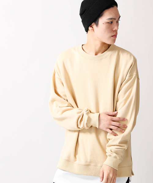 WEGO（ウィゴー）の「WEGO/サイドスリットビッグシルエットプルオーバー（スウェット・メンズ・ホワイト/ブラック/ベージュ/ネイビー/レッド/ブルー/グリーン・SMALL/MEDIUM/LARGE）」の4枚目の写真