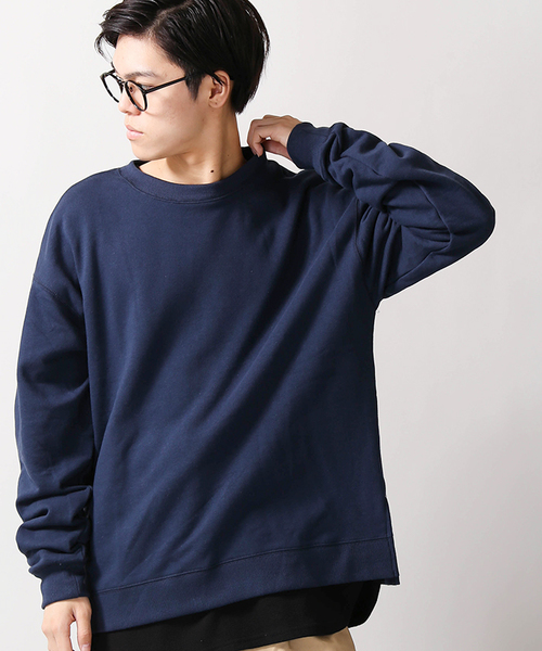 WEGO（ウィゴー）の「WEGO/サイドスリットビッグシルエットプルオーバー（スウェット・メンズ・ホワイト/ブラック/ベージュ/ネイビー/レッド/ブルー/グリーン・SMALL/MEDIUM/LARGE）」の6枚目の写真