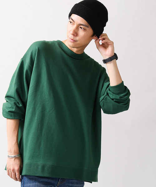 WEGO（ウィゴー）の「WEGO/サイドスリットビッグシルエットプルオーバー（スウェット・メンズ・ホワイト/ブラック/ベージュ/ネイビー/レッド/ブルー/グリーン・SMALL/MEDIUM/LARGE）」の5枚目の写真