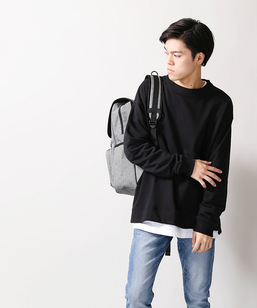 WEGO（ウィゴー）の「WEGO/サイドスリットビッグシルエットプルオーバー（スウェット・メンズ・ホワイト/ブラック/ベージュ/ネイビー/レッド/ブルー/グリーン・SMALL/MEDIUM/LARGE）」の16枚目の写真