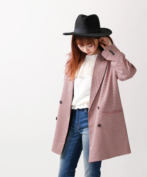 WEGO(ウィゴー)の「WEGO/レトロチェックオーバージャケット(テーラードジャケット・レディース・ブラウン系その他3/ブラウン系その他2/レッド系その他2/グレー系その他2・FREE)」の18枚目の写真