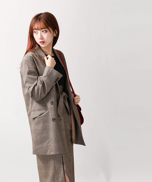 WEGO(ウィゴー)の「WEGO/レトロチェックオーバージャケット(テーラードジャケット・レディース・ブラウン系その他3/ブラウン系その他2/レッド系その他2/グレー系その他2・FREE)」の19枚目の写真