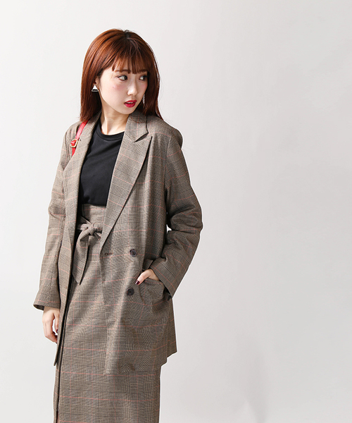 WEGO(ウィゴー)の「WEGO/レトロチェックオーバージャケット(テーラードジャケット・レディース・ブラウン系その他3/ブラウン系その他2/レッド系その他2/グレー系その他2・FREE)」の20枚目の写真