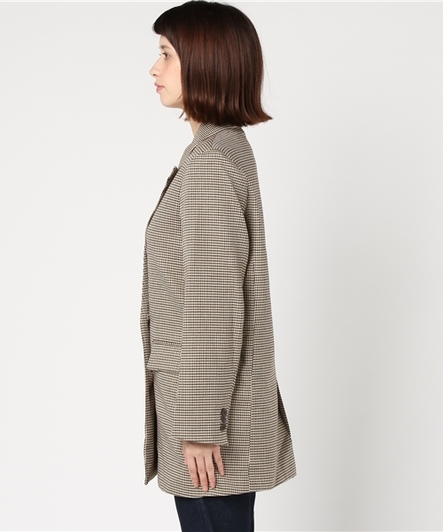 WEGO(ウィゴー)の「WEGO/レトロチェックオーバージャケット(テーラードジャケット・レディース・ブラウン系その他3/ブラウン系その他2/レッド系その他2/グレー系その他2・FREE)」の6枚目の写真