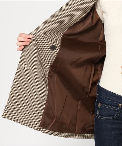 WEGO(ウィゴー)の「WEGO/レトロチェックオーバージャケット(テーラードジャケット・レディース・ブラウン系その他3/ブラウン系その他2/レッド系その他2/グレー系その他2・FREE)」の12枚目の写真