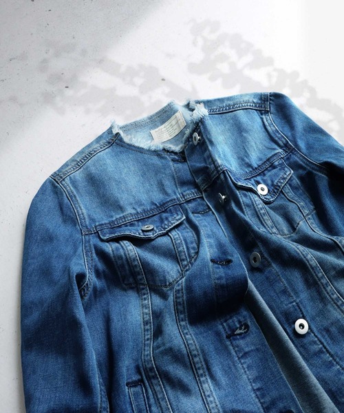 antiqua（アンティカ）の「美デニムジャケット（デニムジャケット・レディース・ブルー・SM/ML）」の12枚目の写真