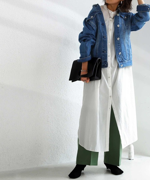 antiqua（アンティカ）の「美デニムジャケット（デニムジャケット・レディース・ブルー・SM/ML）」の5枚目の写真