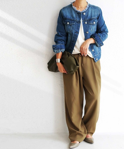 antiqua（アンティカ）の「美デニムジャケット（デニムジャケット・レディース・ブルー・SM/ML）」の9枚目の写真