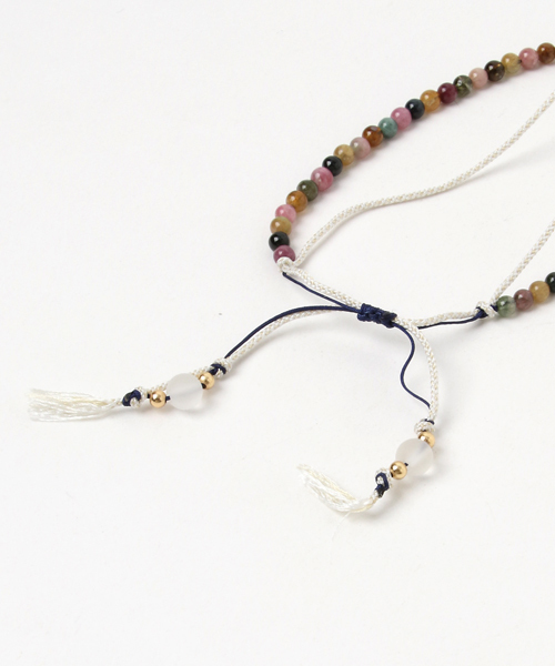 岩座 IWAKURA（イワクラ）の「【岩座】産石絹紐アンクレット 10月 トルマリン（アンクレット・レディース・ストーン・FREE）」の2枚目の写真