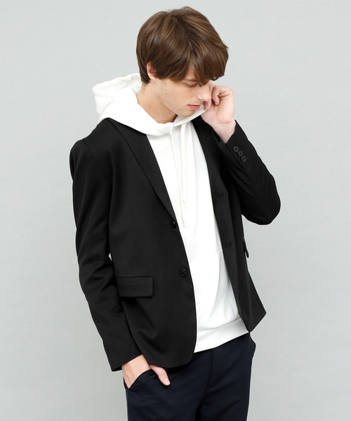 EMMA CLOTHES（エマクローズ）の「TRストレッチテーラードジャケット（テーラードジャケット・メンズ・ネイビー/チャコールグレー/ブラック系その他/ベージュ/ブラック・L/M）」の2枚目の写真