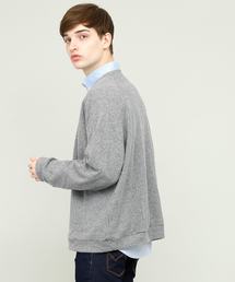 EMMA CLOTHES | ストレッチ起毛クルーネックニット(ニット/セーター)