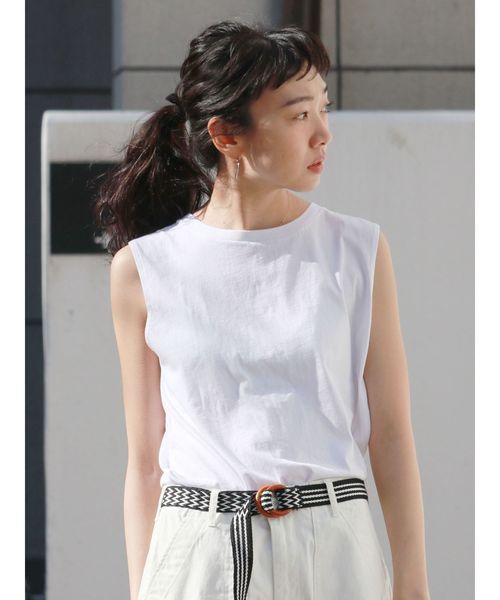 Ungrid（アングリッド）の「BASIC ボックスタンクトップ（タンクトップ・レディース・ライトグレー/ブラック/オフホワイト・FREE）」の2枚目の写真