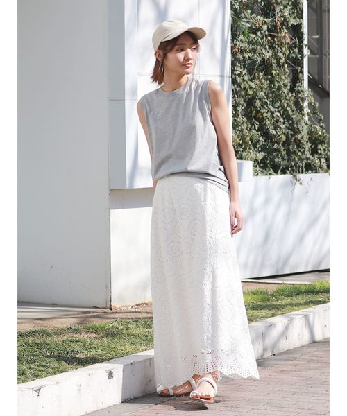 Ungrid（アングリッド）の「BASIC ボックスタンクトップ（タンクトップ・レディース・ライトグレー/ブラック/オフホワイト・FREE）」の9枚目の写真