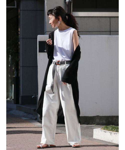 Ungrid（アングリッド）の「BASIC ボックスタンクトップ（タンクトップ・レディース・ライトグレー/ブラック/オフホワイト・FREE）」の6枚目の写真