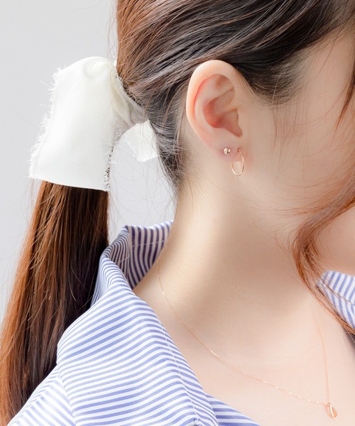 ESTELLE(エステール)の「K18 ピンクゴールド ピアス (4mm) ESTELLE/エステール(ピアス(両耳用)・レディース・ピンクゴールド・-)」の8枚目の写真
