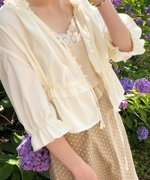 apres jour（アプレジュール）の「apres jour × RiLi コラボブラウス【RiLi.tokyo】【ZOZOTOWN限定アイテム】（シャツ/ブラウス・レディース・オフホワイト/ライトベージュ・フリー）」の11枚目の写真