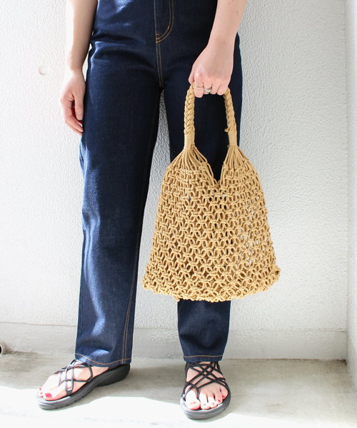 ottilie（オティーリエ）の「編みこみバッグ（かごバッグ・レディース・ホワイト/ブラウン/ブラック・FREE）」の9枚目の写真