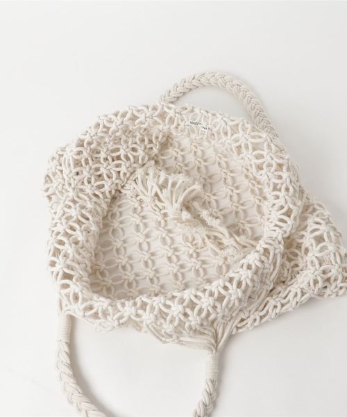 ottilie（オティーリエ）の「編みこみバッグ（かごバッグ・レディース・ホワイト/ブラウン/ブラック・FREE）」の6枚目の写真