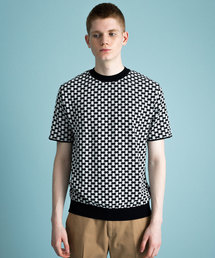 UNITED TOKYO | 小紋柄ショートスリーブニット(ニット/セーター)