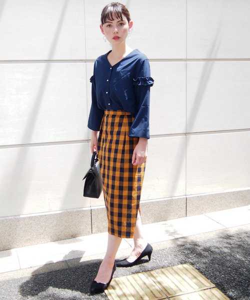 PICCIN（ピッチン）の「前後2wayパールボタンブラウス（シャツ/ブラウス・レディース・ベージュ/ネイビー/ワイン・MEDIUM）」の17枚目の写真