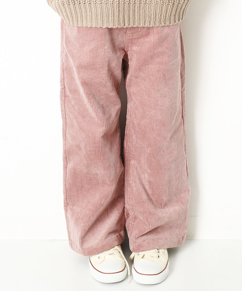 devirock（デビロック）の「コーデュロイワイドパンツ ロングパンツ（その他パンツ・キッズ・ネイビー/ブラウン/ピンク/ミント/チャコール・110cm/120cm/130cm/140cm/150cm/160cm/100cm）」の5枚目の写真