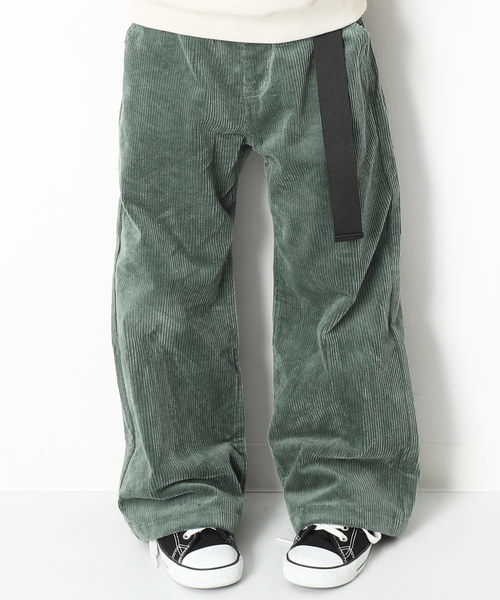 devirock（デビロック）の「コーデュロイワイドパンツ ロングパンツ（その他パンツ・キッズ・ネイビー/ブラウン/ピンク/ミント/チャコール・110cm/120cm/130cm/140cm/150cm/160cm/100cm）」の4枚目の写真