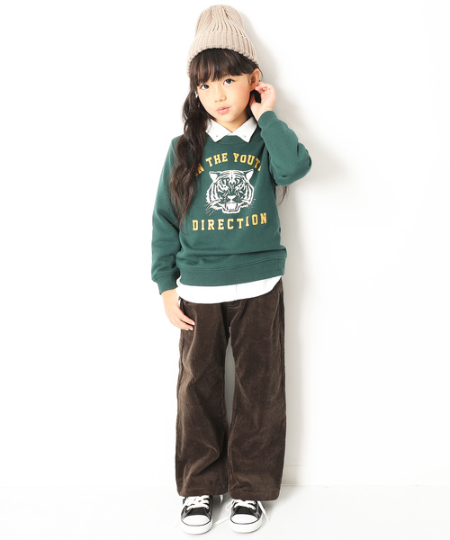 devirock（デビロック）の「コーデュロイワイドパンツ ロングパンツ（その他パンツ・キッズ・ネイビー/ブラウン/ピンク/ミント/チャコール・110cm/120cm/130cm/140cm/150cm/160cm/100cm）」の7枚目の写真