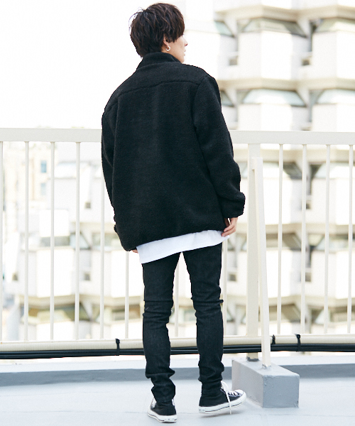 kutir（クティール）の「boa big blouson / ボアビッグブルゾン　ボアジャケット（ブルゾン・メンズ・ブラック/ベージュ/アイボリー・SMALL/MEDIUM/LARGE）」の21枚目の写真