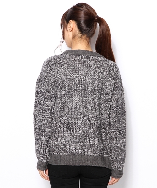 B:MING by BEAMS（ビーミングバイビームス）の「ビーミング by ビームス / 裏毛コンビプルオーバー（ニット/セーター・レディース・グレー/ブラック・ONE SIZE）」の5枚目の写真