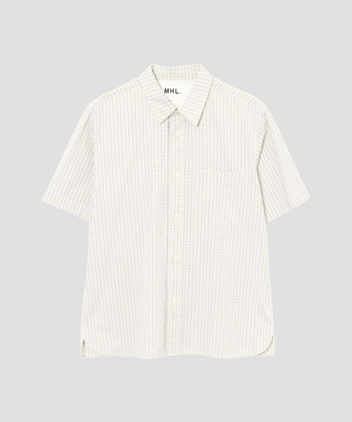 【MHL,】COTTON GRAPH CHECKシャツ Ⅱ ゆったり MHL.（エムエイチエル）の「COTTON GRAPH CHECK（シャツ