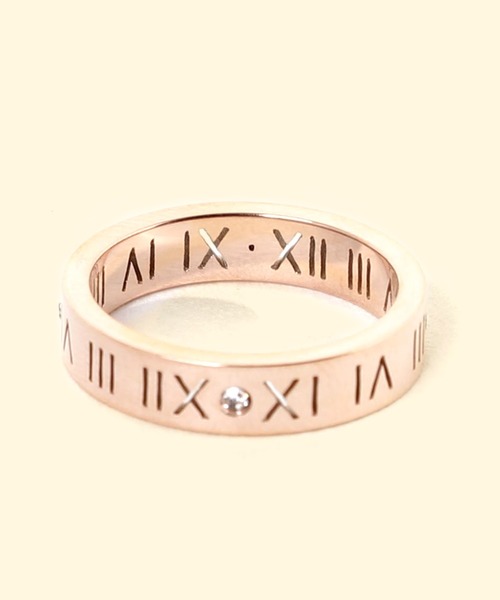 florist（フローリスト）の「ローマデザインポイントダイヤステンレスリング（リング・レディース・シルバー/ピンクゴールド・12号/9号/17号/7号/20号/15号/23号）」の2枚目の写真