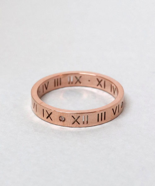 florist（フローリスト）の「ローマデザインポイントダイヤステンレスリング（リング・レディース・シルバー/ピンクゴールド・12号/9号/17号/7号/20号/15号/23号）」の3枚目の写真