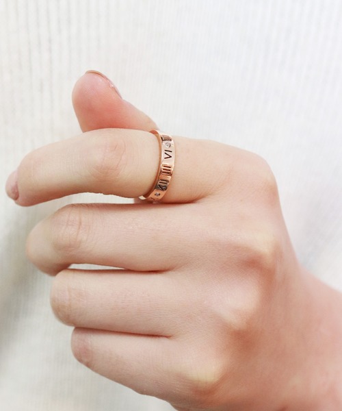 florist（フローリスト）の「ローマデザインポイントダイヤステンレスリング（リング・レディース・シルバー/ピンクゴールド・12号/9号/17号/7号/20号/15号/23号）」の6枚目の写真