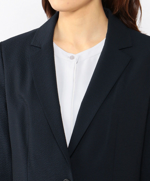 A/C DESIGN BY ALPHA CUBIC（エーシーデザインバイアルファキュービック）の「◇カタログ掲載◇【セットアップ対応】160gテーラージャケット（テーラードジャケット・レディース・ブラック/ネイビー・11号/13号/9号）」の5枚目の写真