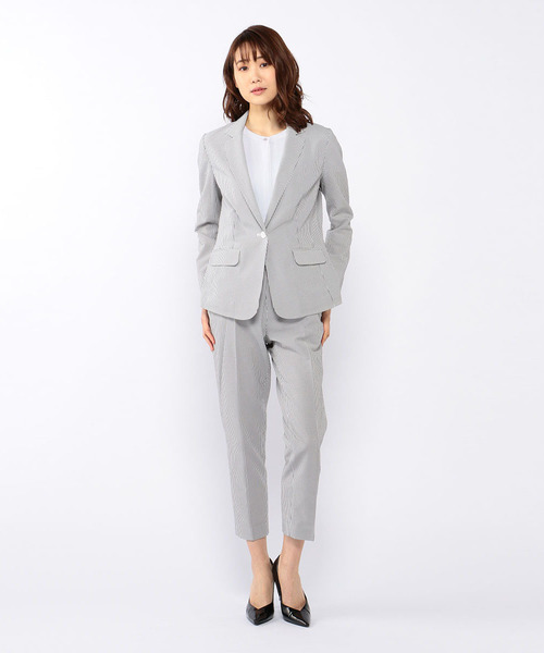 A/C DESIGN BY ALPHA CUBIC（エーシーデザインバイアルファキュービック）の「◇カタログ掲載◇【セットアップ対応】160gテーラージャケット（テーラードジャケット・レディース・ブラック/ネイビー・11号/13号/9号）」の9枚目の写真